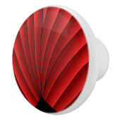 Art Deco Fan Design Red-keramische knop (Rechts)