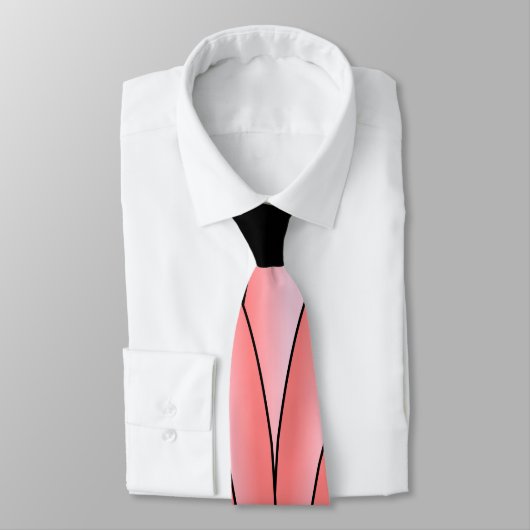 Art Deco Fan Design Roze Stropdas (Gebonden)