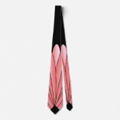 Art Deco Fan Design Roze Stropdas (Voorkant)