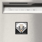 Art Deco Fan Expressie Magneet (Insitu (Vaatwasser))