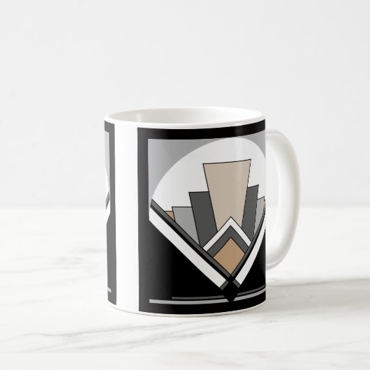 Art Deco Fan Expression Koffiemok (Voorkant rechts)