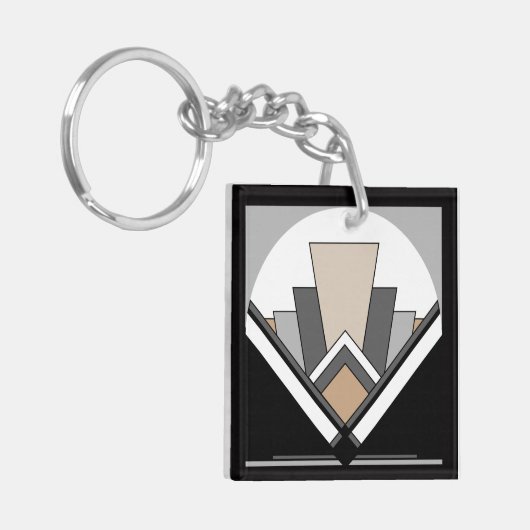 Art Deco Fan Expression Sleutelhanger (Voorkant Links)