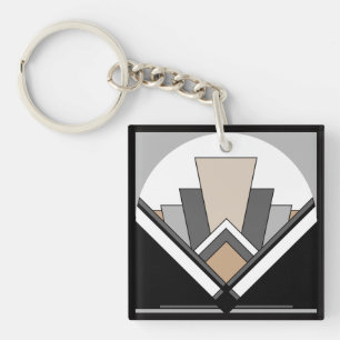 Art Deco Fan Expression Sleutelhanger