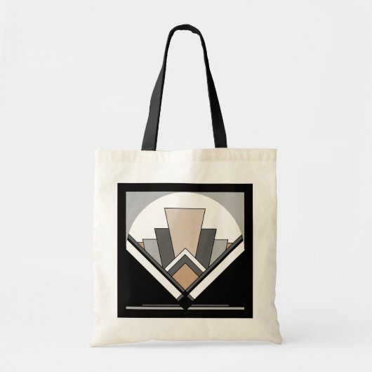 Art Deco Fan Expression Tote Bag (Voorkant)