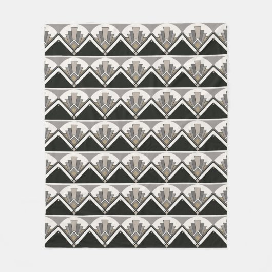 Art Deco Fan Fleece Blanket (Voorkant)