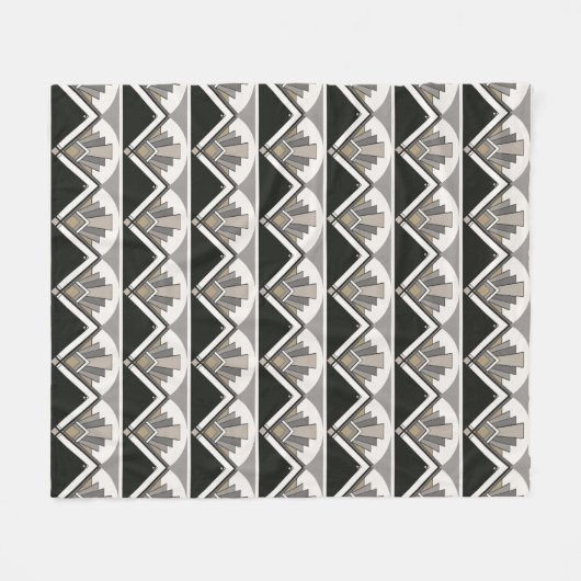 Art Deco Fan Fleece Blanket (Voorkant (Horizontaal))