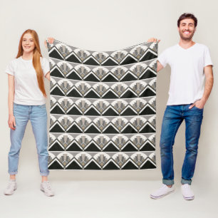 Art Deco Fan Fleece Blanket Deken