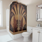 ART DECO FAN INLAID WOODWORK BROWN DOUCHEGORDIJN (In situ)