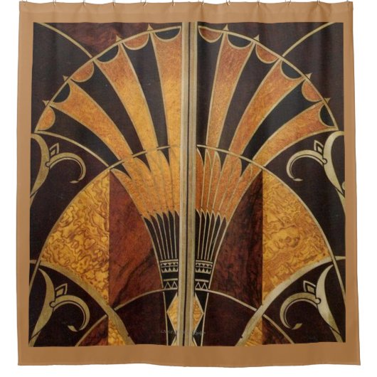 ART DECO FAN INLAID WOODWORK DOUCHEGORDIJN (Voorkant)