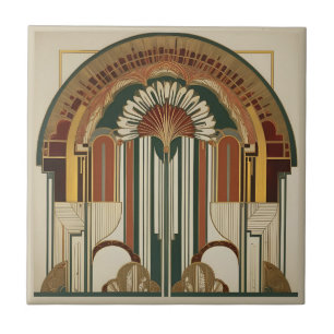 Art Deco Fan Keramische Tegel Tegeltje