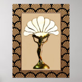 Art Deco Fan Lamp Poster (Voorkant)