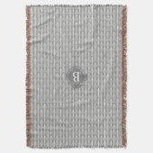 Art Deco Fan Palm Pattern met je Monogram Deken (Voorkant Verticaal)