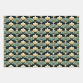 Art Deco Fan Patroon Matte Wrapping Papieren Blade Inpakpapier Vel (Voorkant 3)