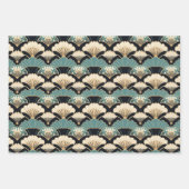 Art Deco Fan Patroon Matte Wrapping Papieren Blade Inpakpapier Vel (Voorkant 2)