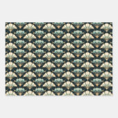 Art Deco Fan Patroon Matte Wrapping Papieren Blade Inpakpapier Vel (Voorkant)