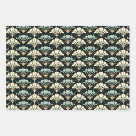Art Deco Fan Patroon Matte Wrapping Papieren Blade Inpakpapier Vel