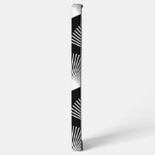 Art Deco Fan Patroon Zwart-wit Samsung Galaxy Hoesje (Linkerkant)