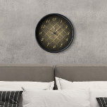 Art Deco Fan Pattern<br><div class="desc">Kunst Deco ventilatorpatroon met gouden getallen.</div>