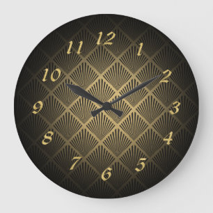 Art Deco Fan Pattern Grote Klok