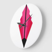 Art Deco Fan Pattern in Deep Pink and Raspberry La Grote Klok (Hoek)