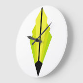 Art Deco Fan Pattern in lemon and limoen Grote Klok (Hoek)