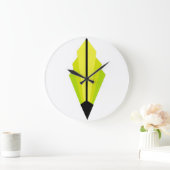 Art Deco Fan Pattern in lemon and limoen Grote Klok (Huis)