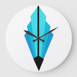 Art Deco Fan Pattern in light blus Grote Klok