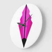 Art Deco Fan Pattern in roze and raspberry Grote Klok (Hoek)
