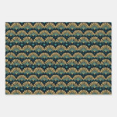 Art Deco Fan Pattern Wrapping Paper Sheets (Voorkant 2)