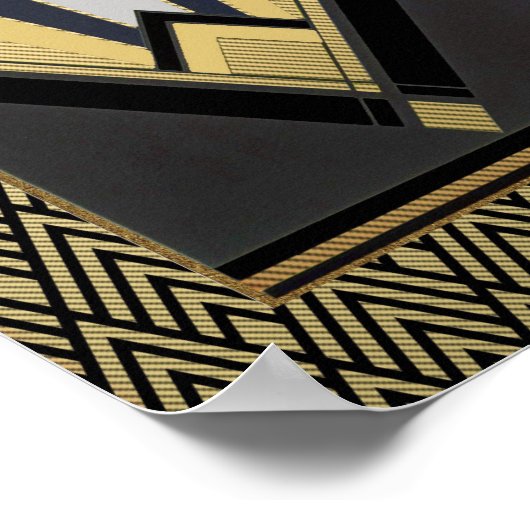 Art Deco Fan Poster. Poster (Hoek)