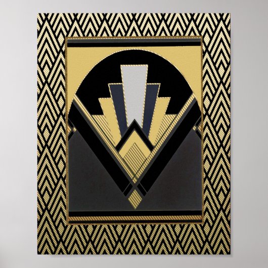 Art Deco Fan Poster. Poster (Voorkant)