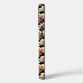 Art Deco Fan Stijl Print iPhone Case (Achterkant / Links)