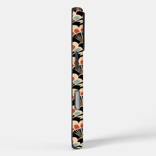 Art Deco Fan  Stijl Print iPhone Case (Achterkant / Rechts)