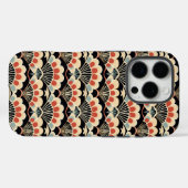 Art Deco Fan Stijl Print iPhone Case (Achterkant (horizontaal))