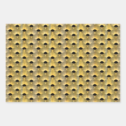 Art Deco fan stijl Wrapping papier Inpakpapier Vel (Voorkant)