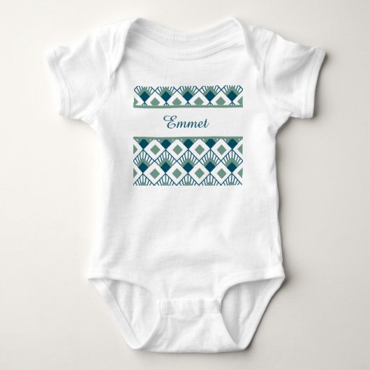 Art Deco Fans Baby Bodysuit (Voorkant)