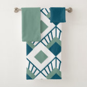 Art Deco Fans Bath Towel set Bad Handdoek (Insitu)