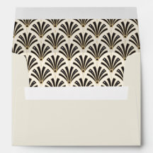 Art Deco Fans Black en Cream