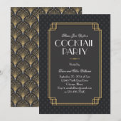 Art Deco Fans Cocktail Party 2 Kaart (Voorkant / Achterkant)