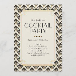 Art Deco Fans Cocktail Party 3 Kaart