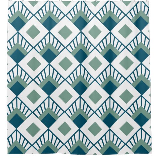 Art Deco Fans Douchegordijn (Voorkant)