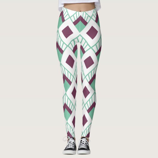Art Deco Fans Leggings (Voorkant)