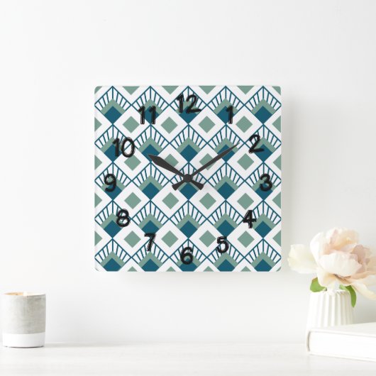 Art Deco Fans  Vierkante Klok (Huis)