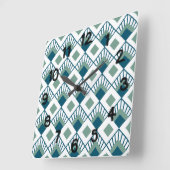 Art Deco Fans  Vierkante Klok (Hoek)