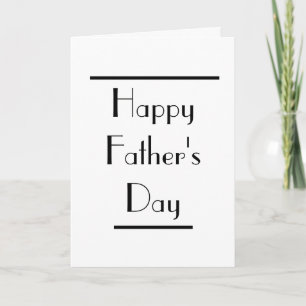 Art Deco Fathers Day Minimale Typografische kaart