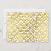 Art Deco Faux Gold op wit | Foto Dank je wel Bedankkaart (Achterkant)