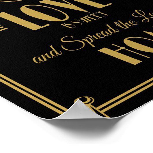 Art Deco Favors Sweet Print voor bruiloft (Hoek)