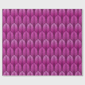 Art Deco Feather Pattern, Amethyst Paars Cadeaupapier (Vlak)