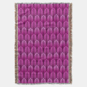 Art Deco Feather Pattern, Amethyst Paars Deken (Voorkant Verticaal)