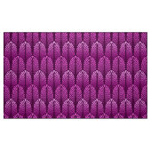 Art Deco Feather Pattern, Amethyst Paars Stof (Fat Quarter)